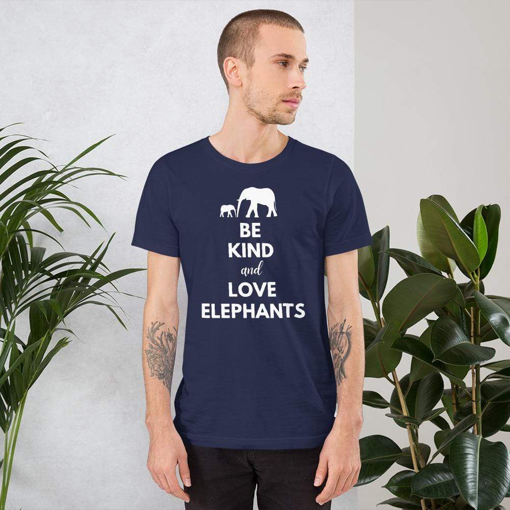 Be Kind and Love Elephants Short-Sleeve Unisex T-Shirt