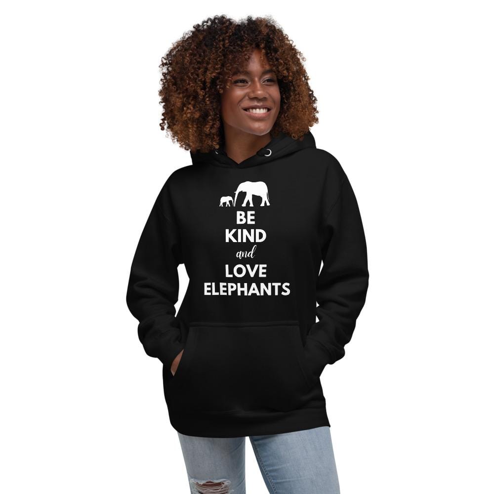 Be Kind and Love Elephants Unisex Hoodie