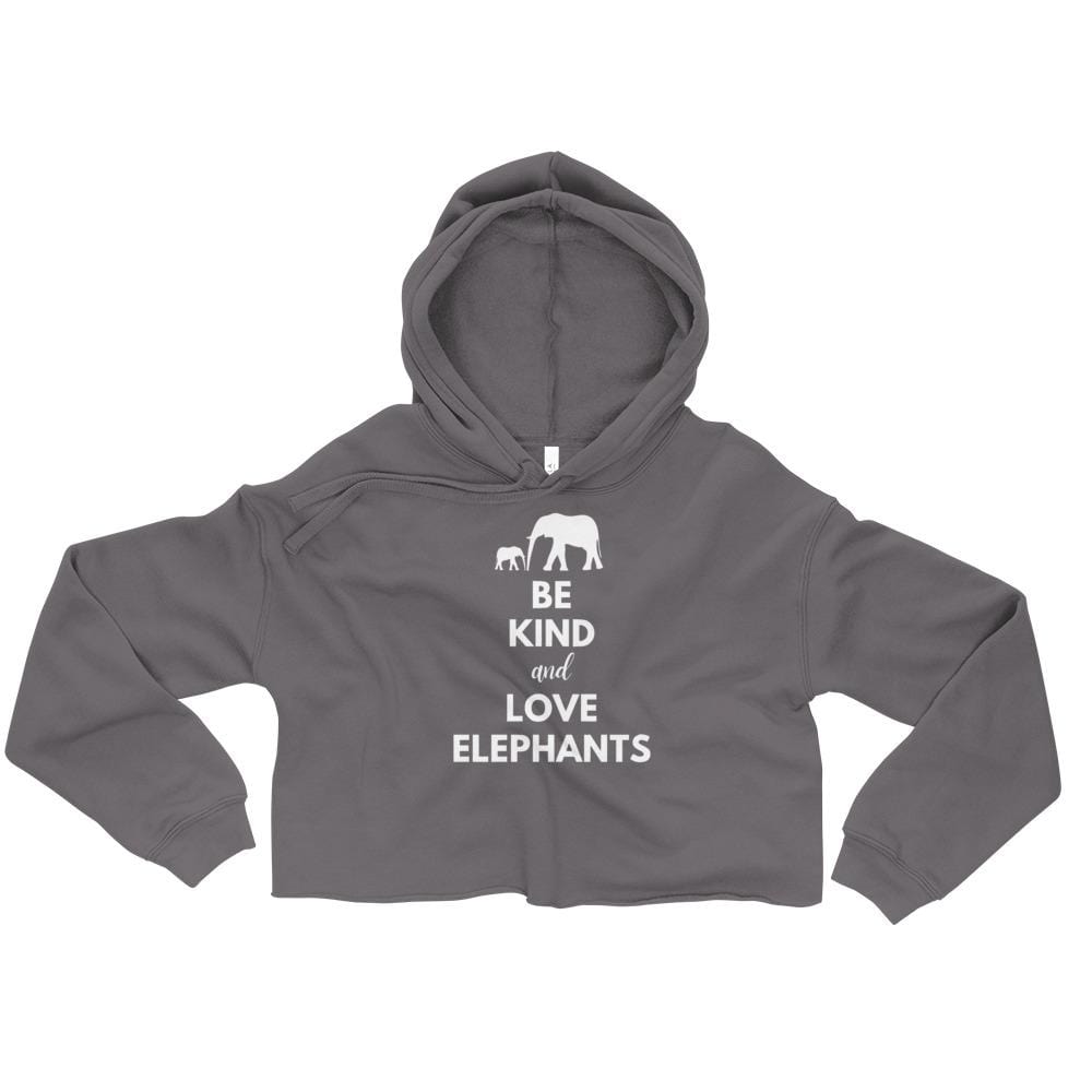 Be Kind and Love Elephants Women’s Crop Hoodie