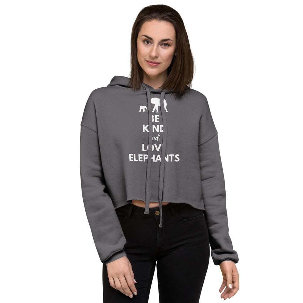 Be Kind and Love Elephants Women’s Crop Hoodie