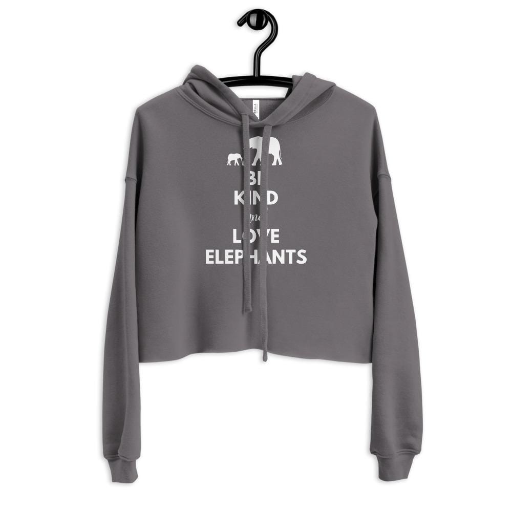 Be Kind and Love Elephants Women’s Crop Hoodie