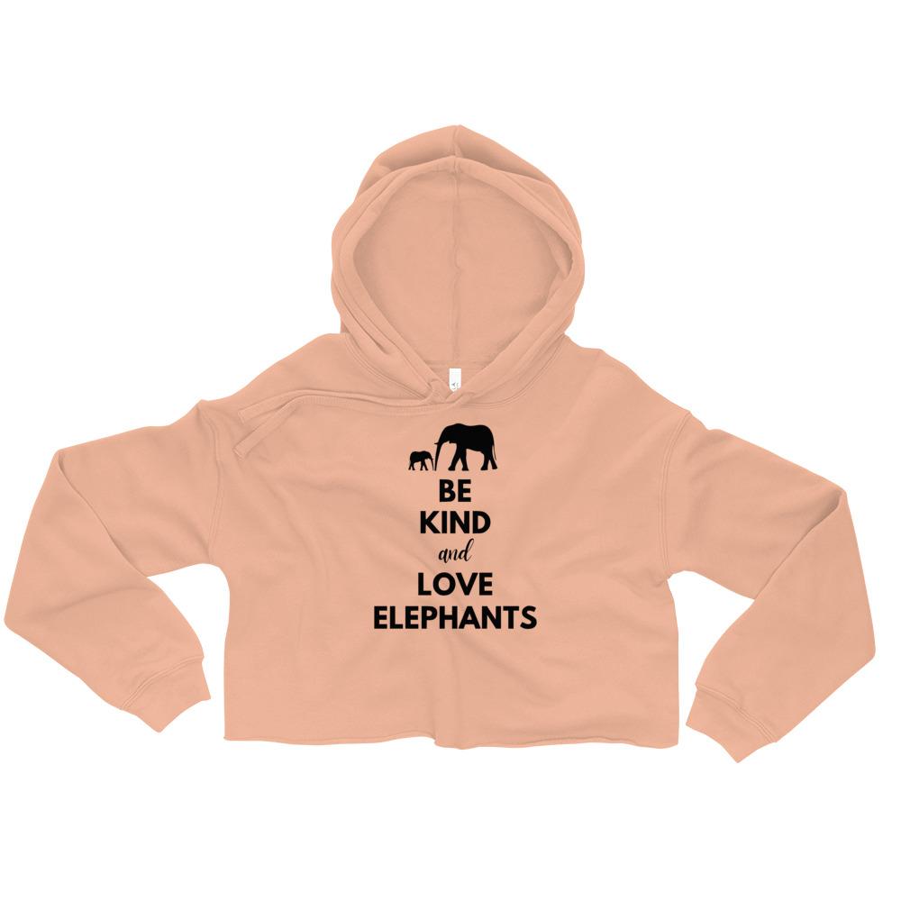 Be Kind and Love Elephants Women’s Crop Hoodie