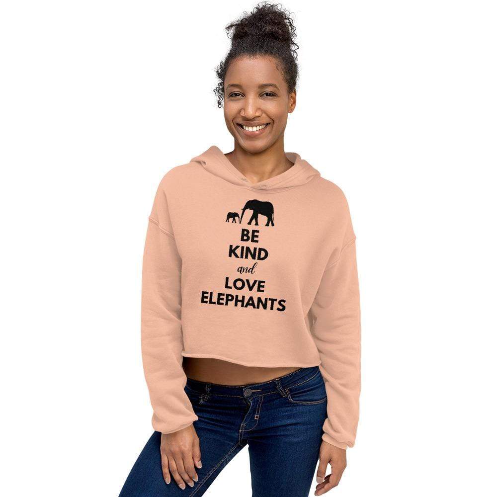 Be Kind and Love Elephants Women’s Crop Hoodie