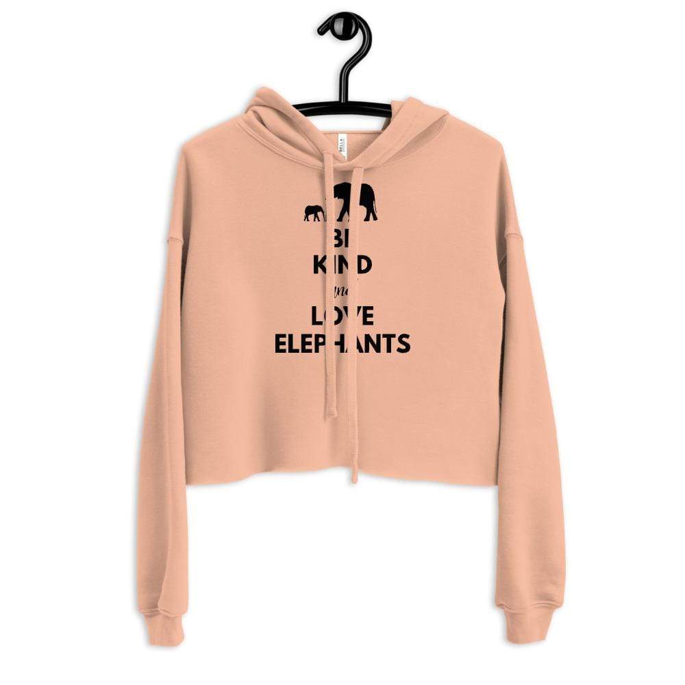 Be Kind and Love Elephants Women’s Crop Hoodie