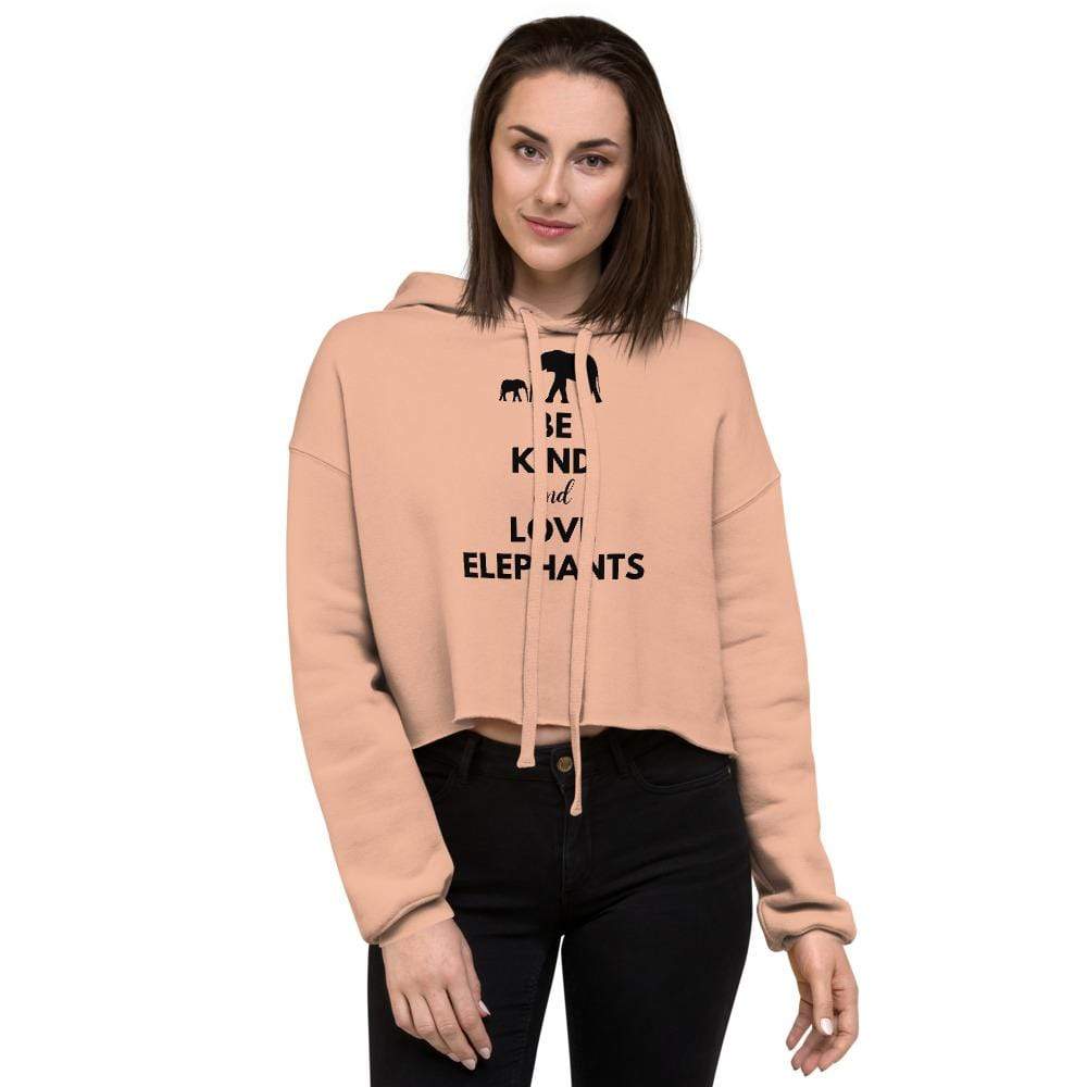 Be Kind and Love Elephants Women’s Crop Hoodie