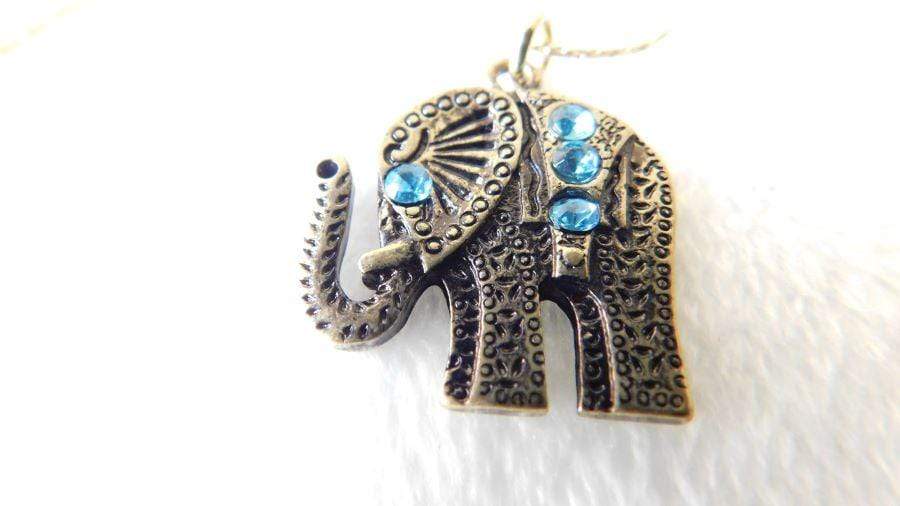 Beautiful Bronze Elephant Necklace - Short - Elephant Footprints