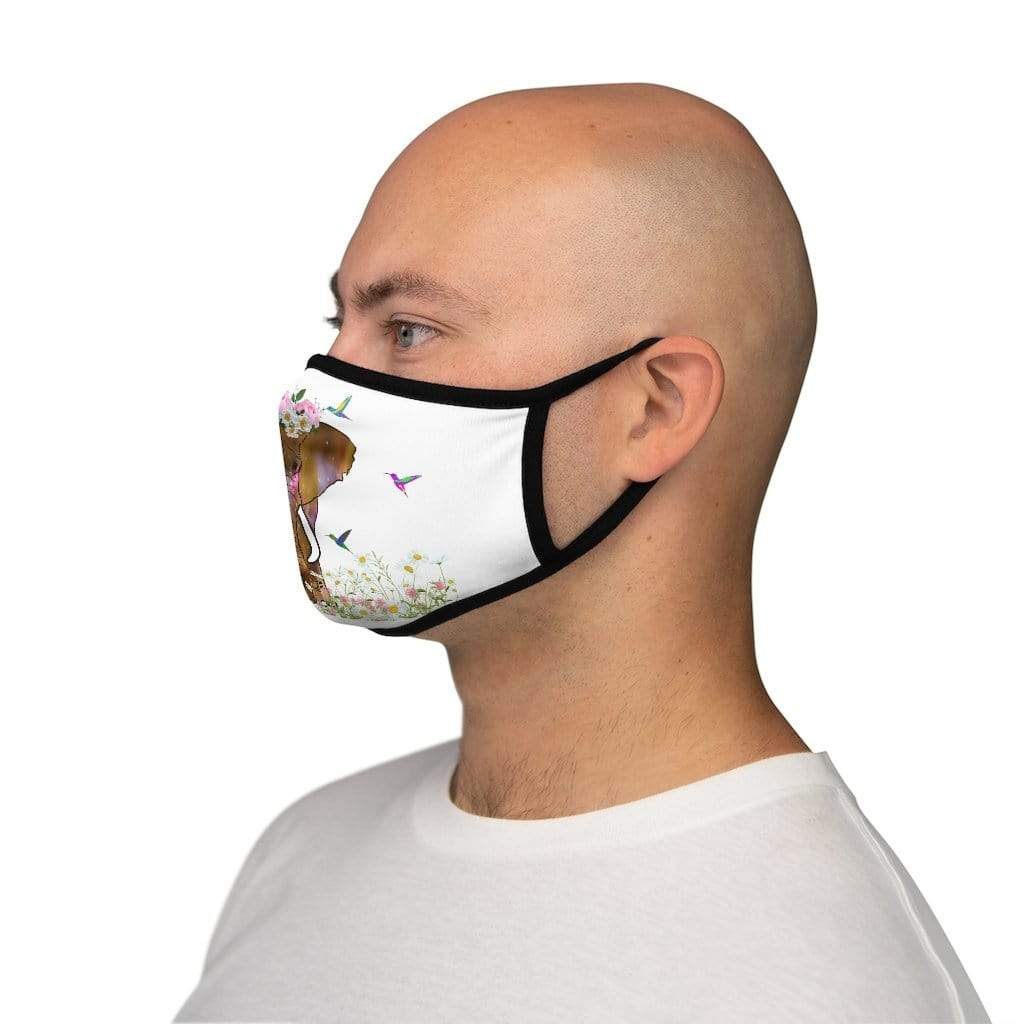 Beautiful Elephant Fitted Polyester Face Mask - White Elephant Face Covering (Jumbo Elephant Face Mask) Accessories One size