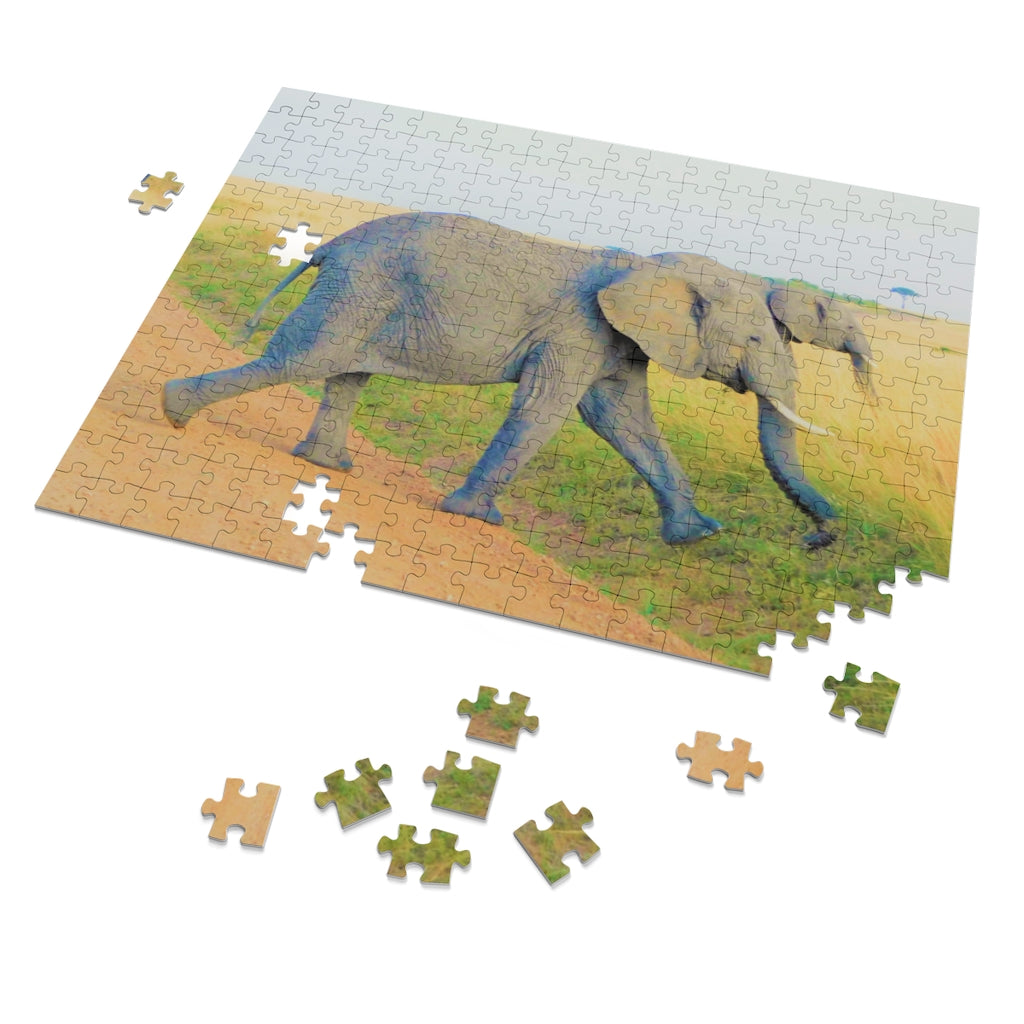 Two African Elephant Friends Puzzle | 500 Piece or 252 Piece Elephant Walk Puzzle | African Elephants Jigsaw Puzzle
