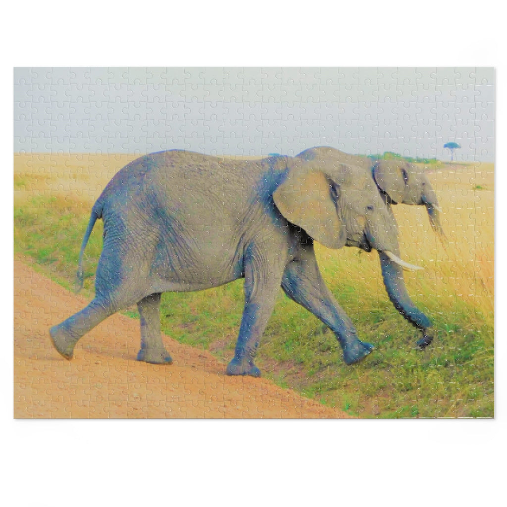 Two African Elephant Friends Puzzle | 500 Piece or 252 Piece Elephant Walk Puzzle | African Elephants Jigsaw Puzzle