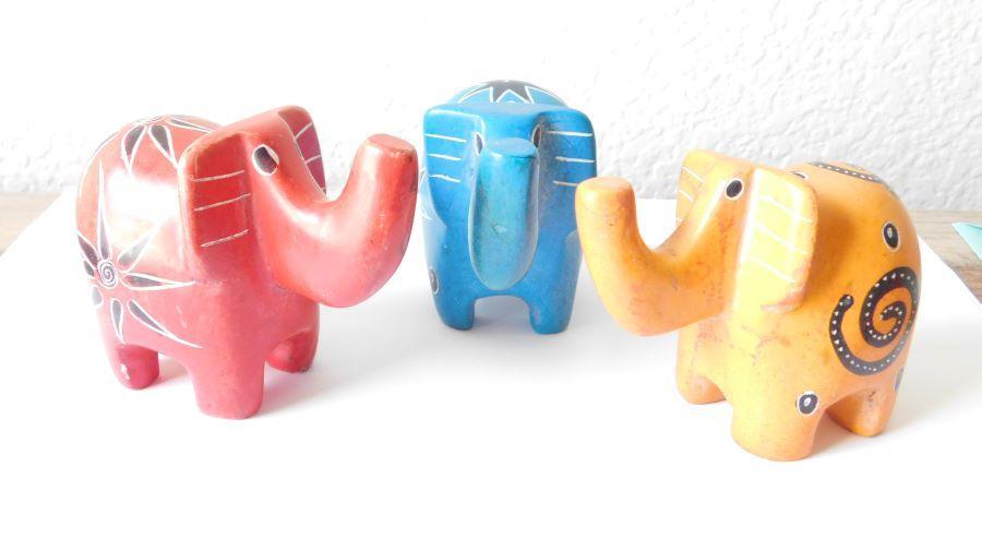 Colorful Elephant Sculptures - Elephant Footprints