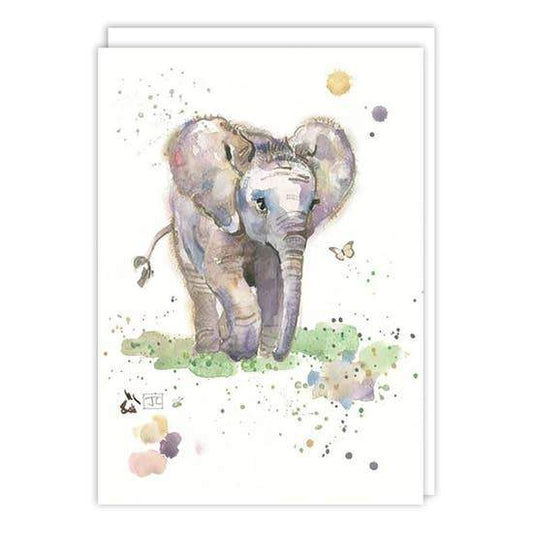 Cute Baby Elephant Blank Greeting Card Funny Greeting Card