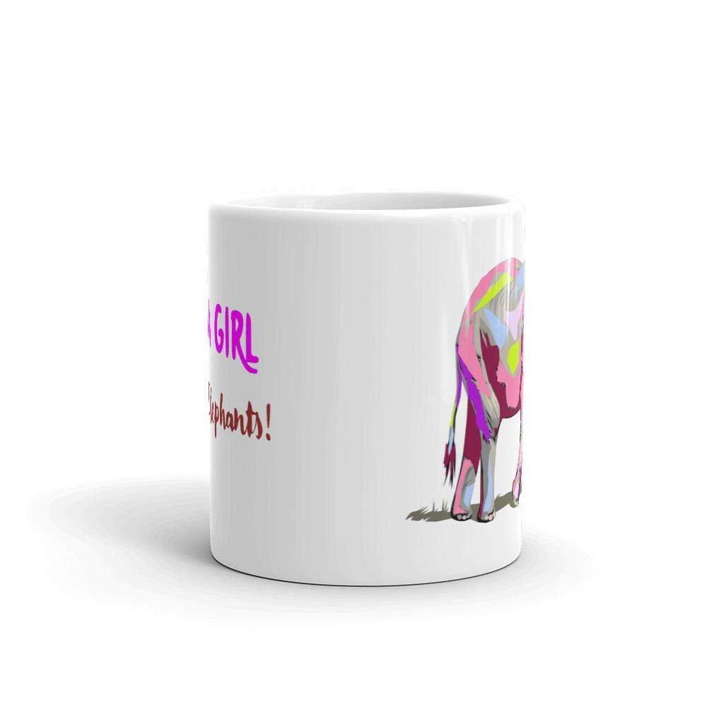 15 ounce and 11 ounce Elephant Coffee Mug - Just a Girl who Loves Elephants