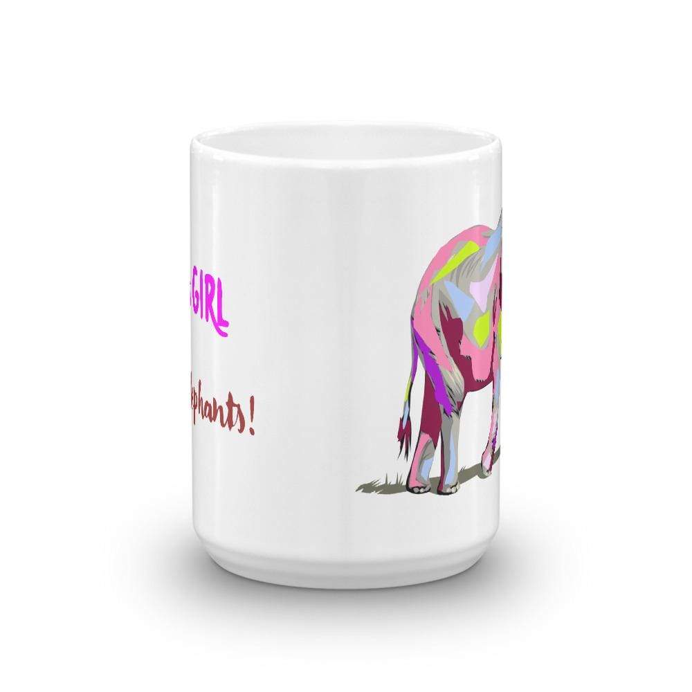 15 ounce and 11 ounce Elephant Coffee Mug - Just a Girl who Loves Elephants