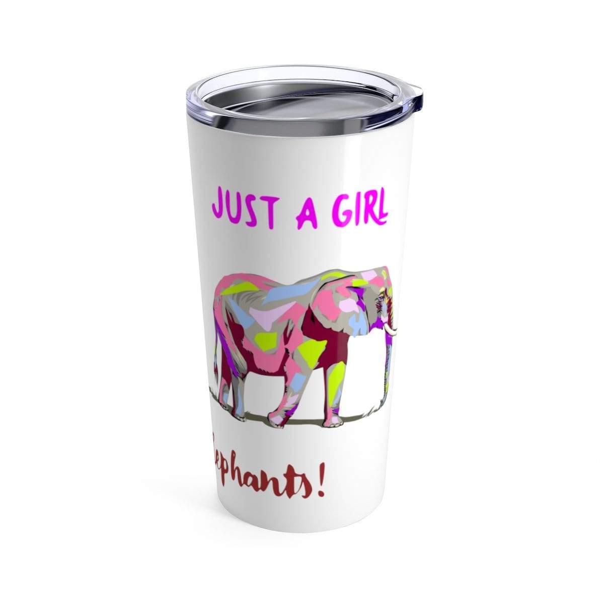 Elephant Coffee Tumbler - (20 oz.) Just a Girl who Loves Elephants