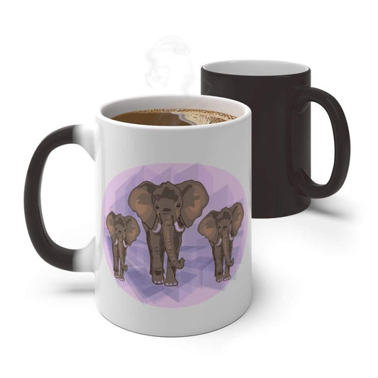 Elephant Color Changing Mug - Purple March