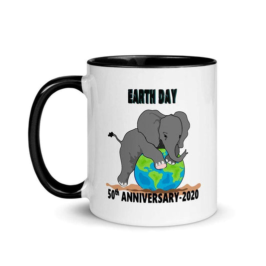 Elephant Earth Day Accent Mug 11 oz