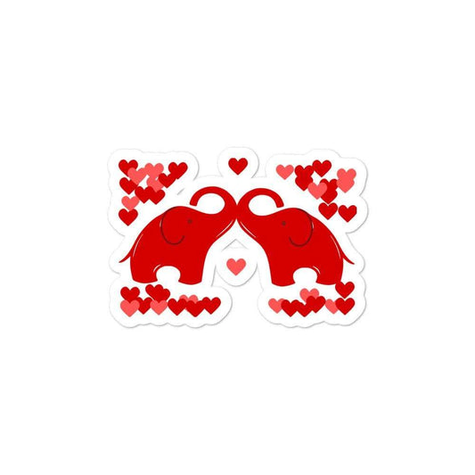 Elephant Love Valentine's Stickers