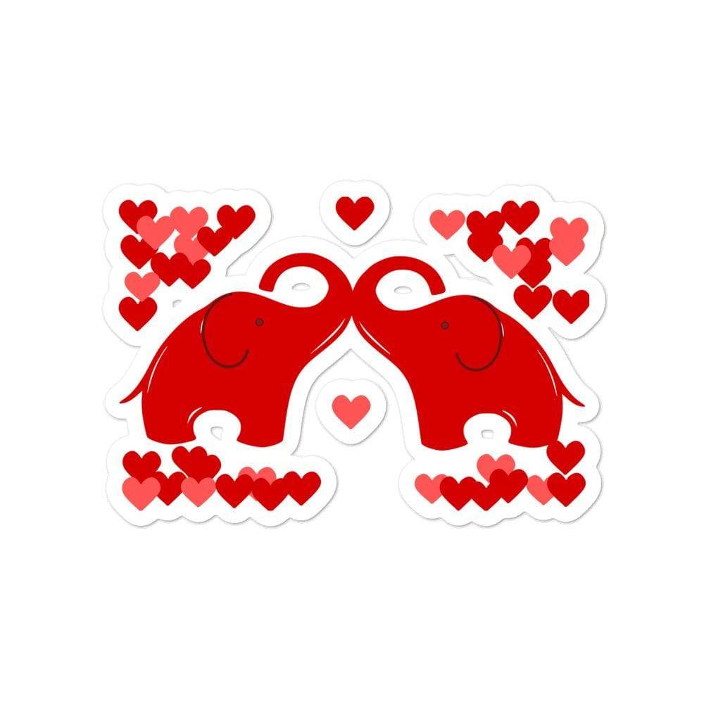 Elephant Love Valentine's Stickers