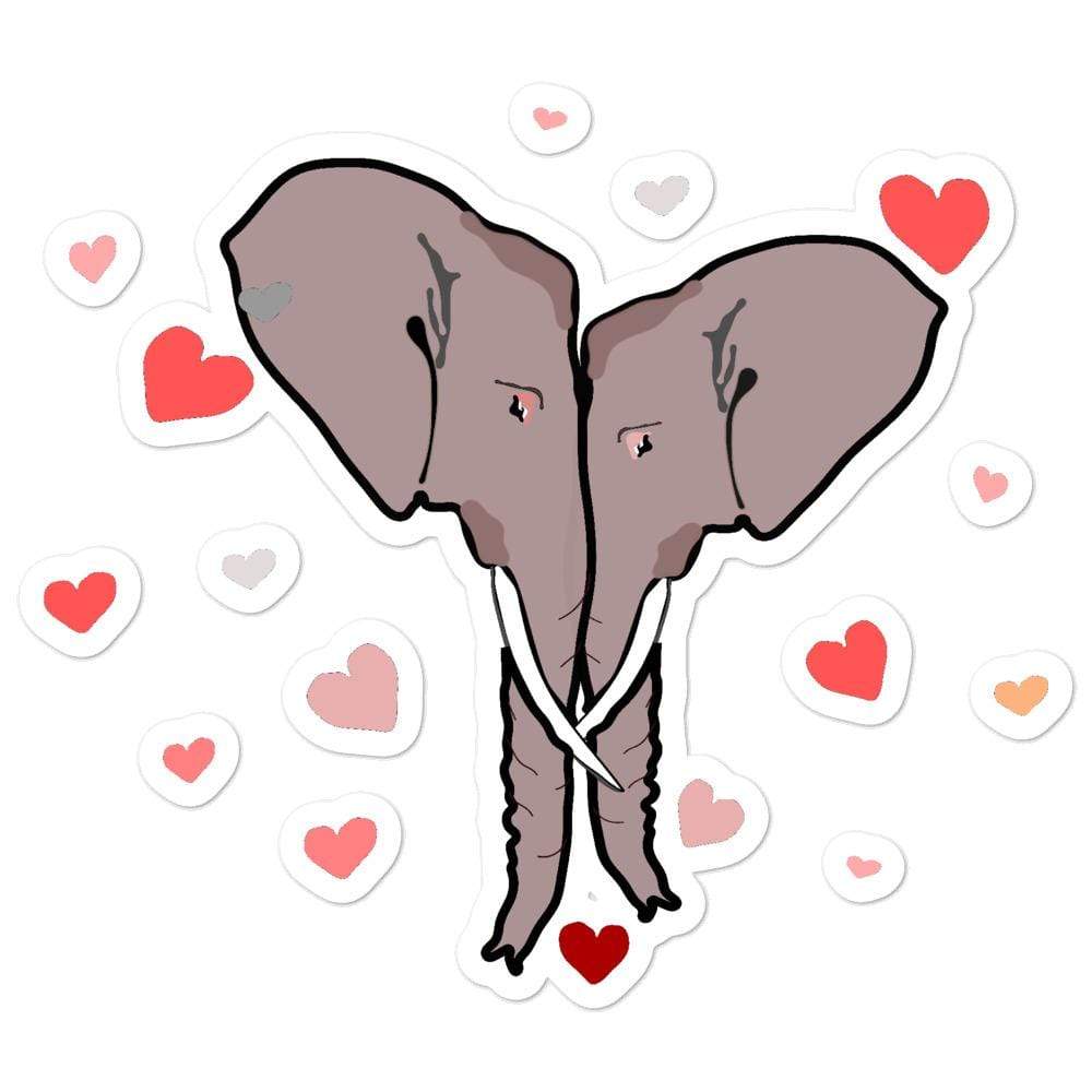 Elephant Lovers Bubble-free Stickers