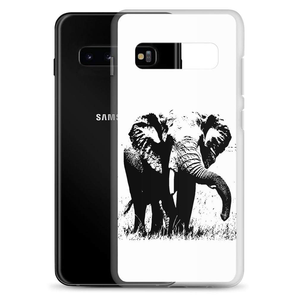 Black and White Elephant Samsung Case with African Elephant