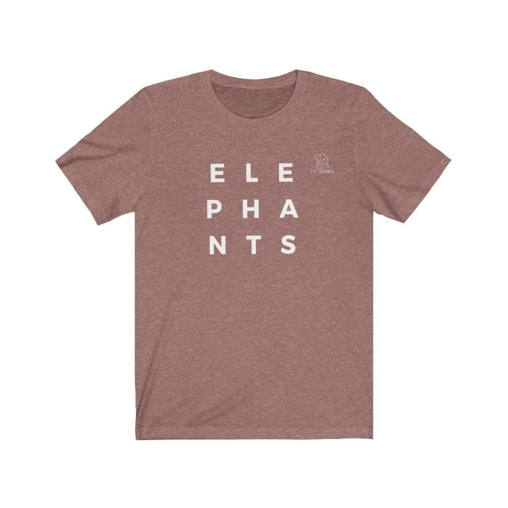 Elephant Shirt - Unisex Jersey Short Sleeve Tee with ELEPHANT print on Dark Tees