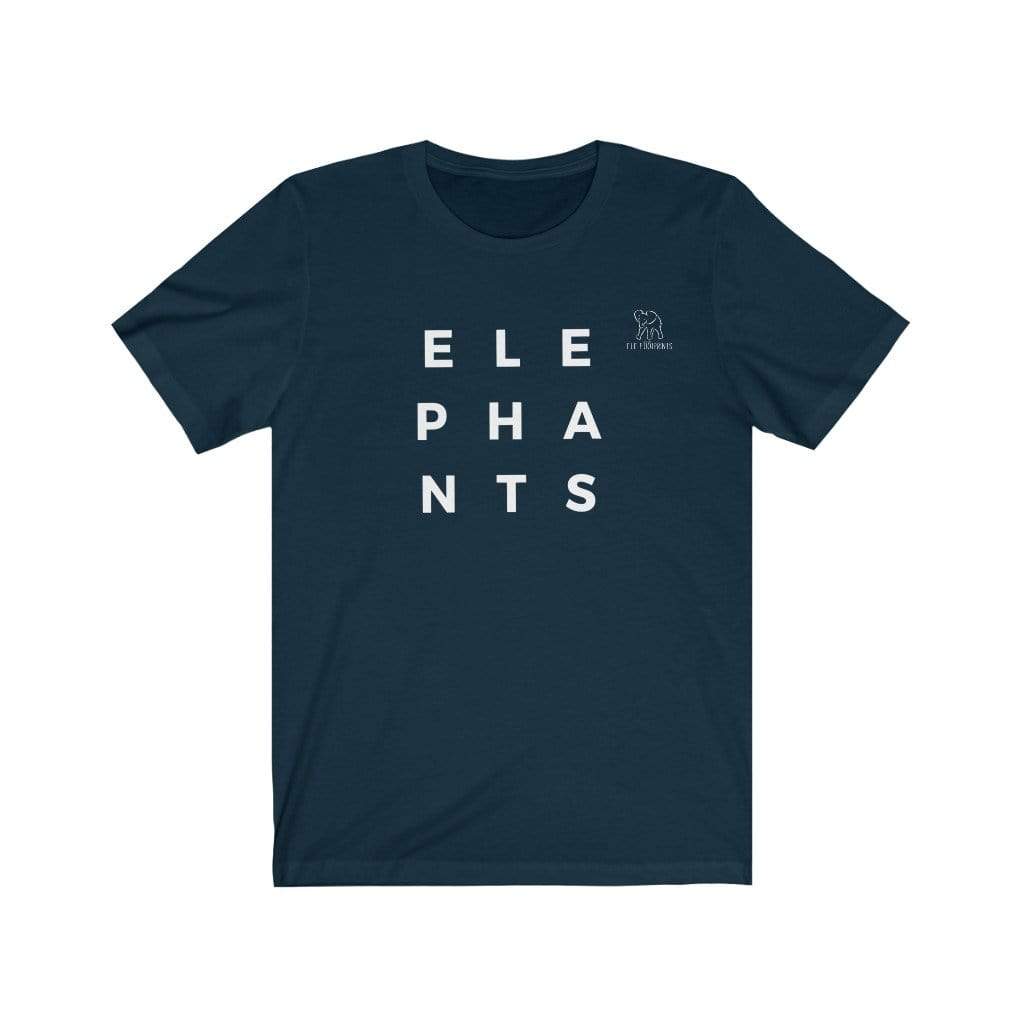 Elephant Shirt - Unisex Jersey Short Sleeve Tee with ELEPHANT print on Dark Tees