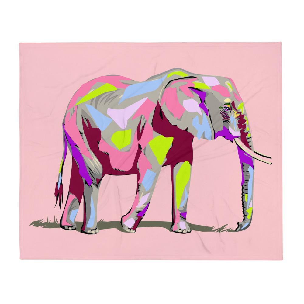 Elephant Throw Blanket - Abstract