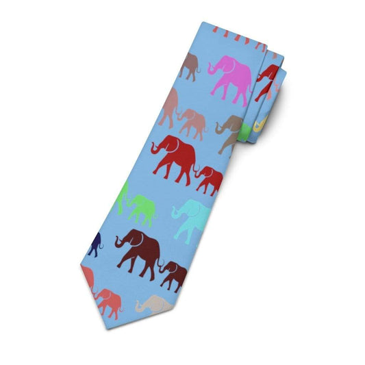 Elephant Walk Necktie - Light Blue