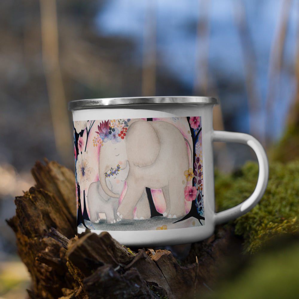 Ethereal Elephant Princess Enamel Mug