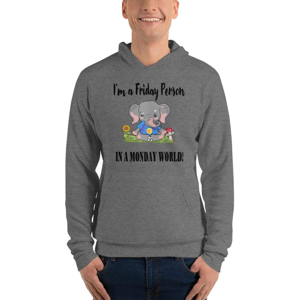 Friday Elephant in a Monday World Hoodie - Unisex Hoodie (Light)