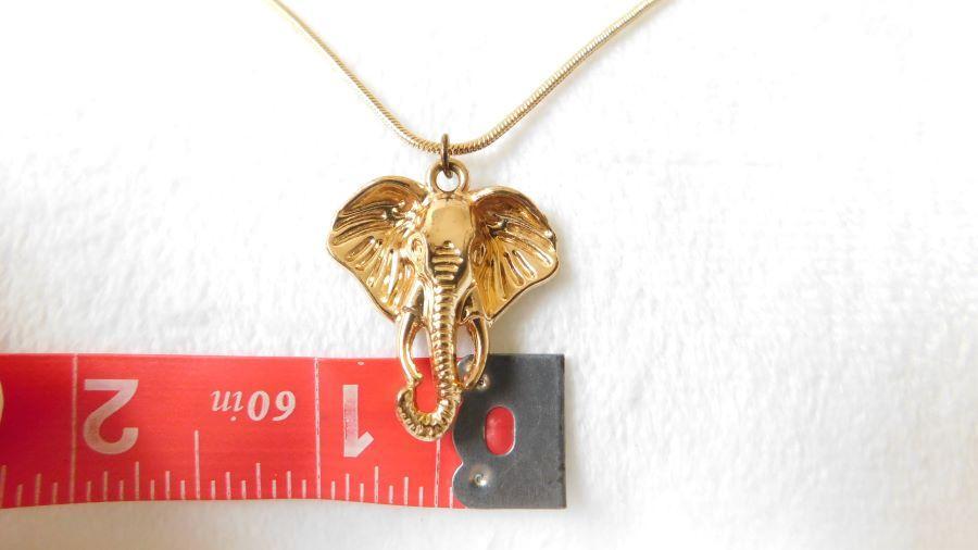 Gold Plated Elephant Necklace - Elephant Footprints