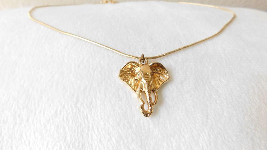 Gold Plated Elephant Necklace - Elephant Footprints