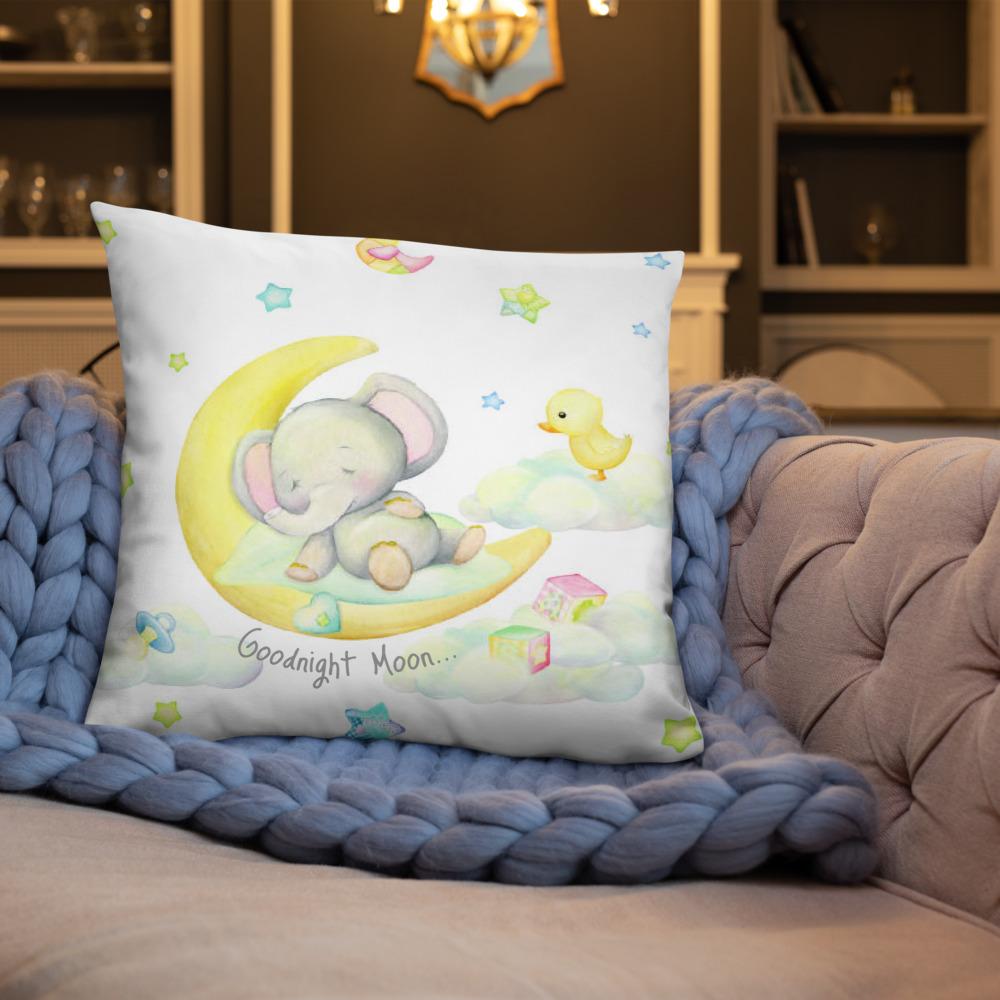 Goodnight Moon Baby Nursery Elephant Pillow Baby Nursery Pillow 22×22