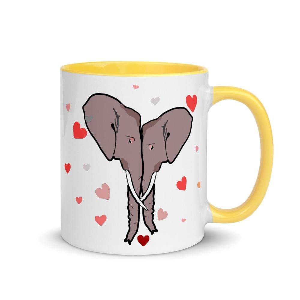 I Love Elephants Accent Mug