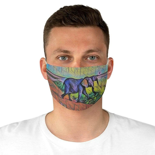 Impressionist Elephant Fabric Face Mask Accessories One size