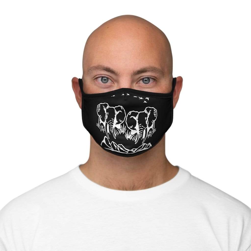 Jumbo Elephant Face Mask - Polyester, Black Elephant Face Covering Accessories One size
