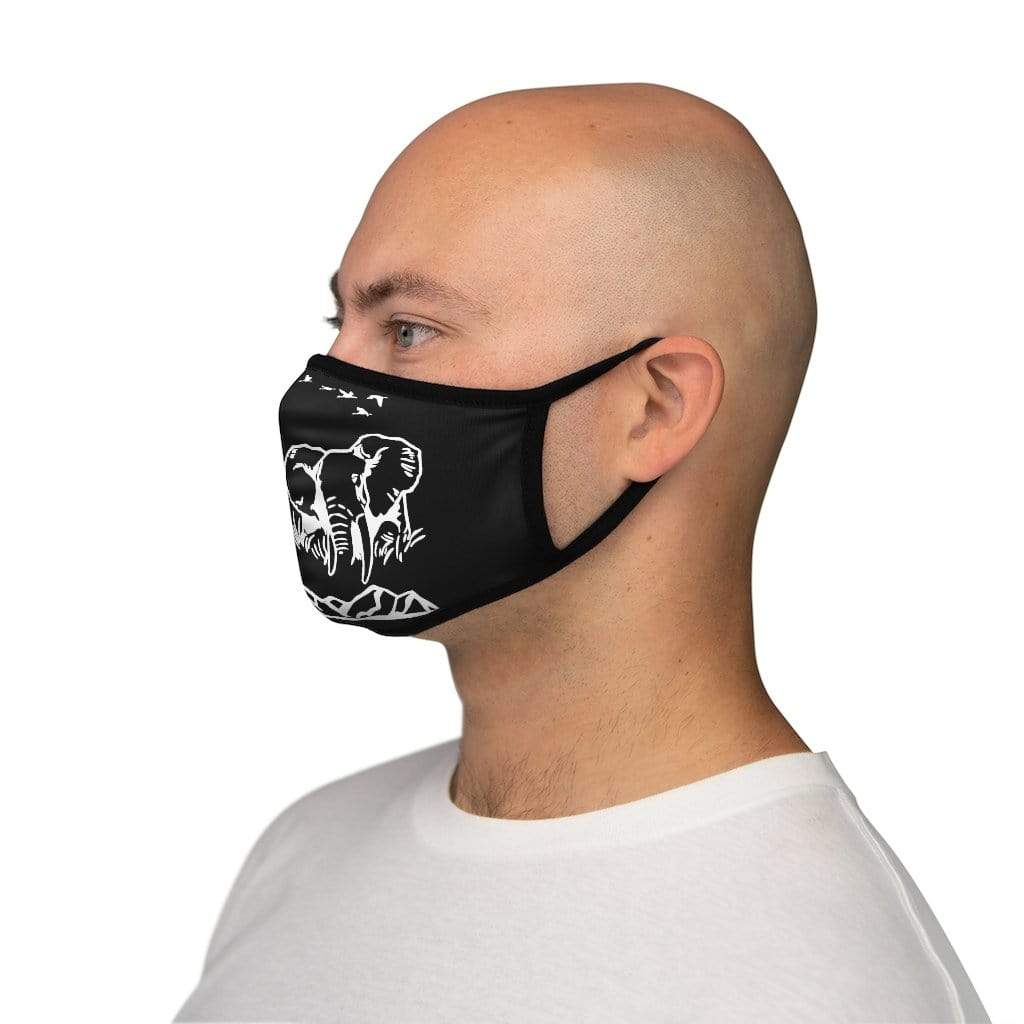 Jumbo Elephant Face Mask - Polyester, Black Elephant Face Covering Accessories One size