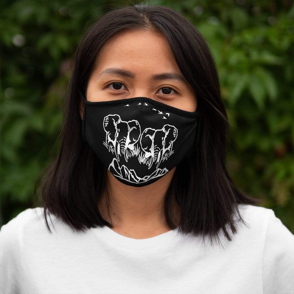 Jumbo Elephant Face Mask - Polyester, Black Elephant Face Covering Face Mask One size