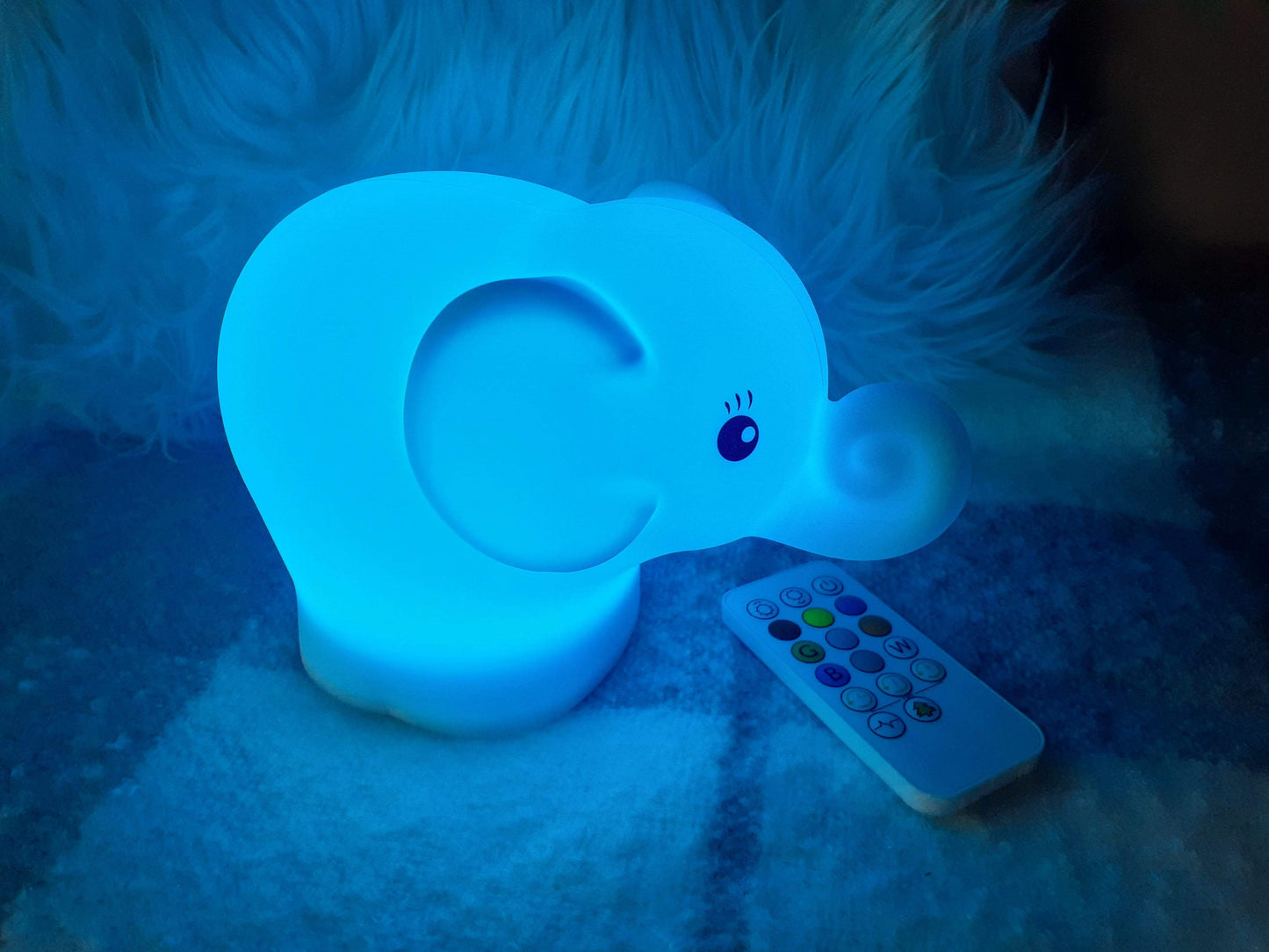 LED Elephant Night Light - Vibrant Light Color Choices Night Light