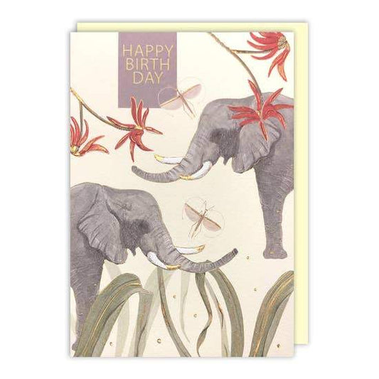 Lively Elephant Birthday Card Cute Greeting Card