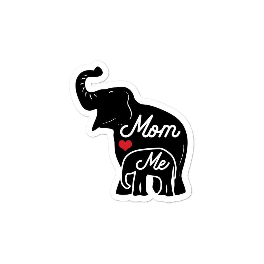 Mom and Me Elephant Bubble-Free Stickers