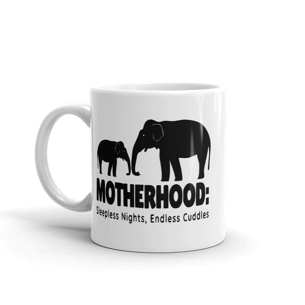 Motherhood Elephant Mug - White Ceramic Elephant Mug
