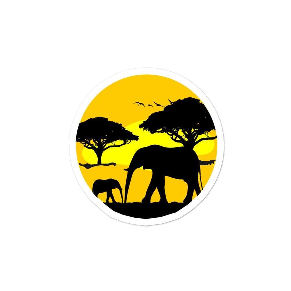 Safari Elephants Bubble-free Stickers