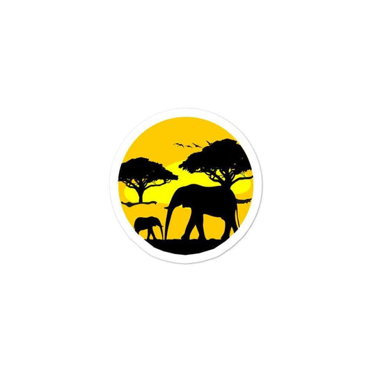 Safari Elephants Bubble-free Stickers