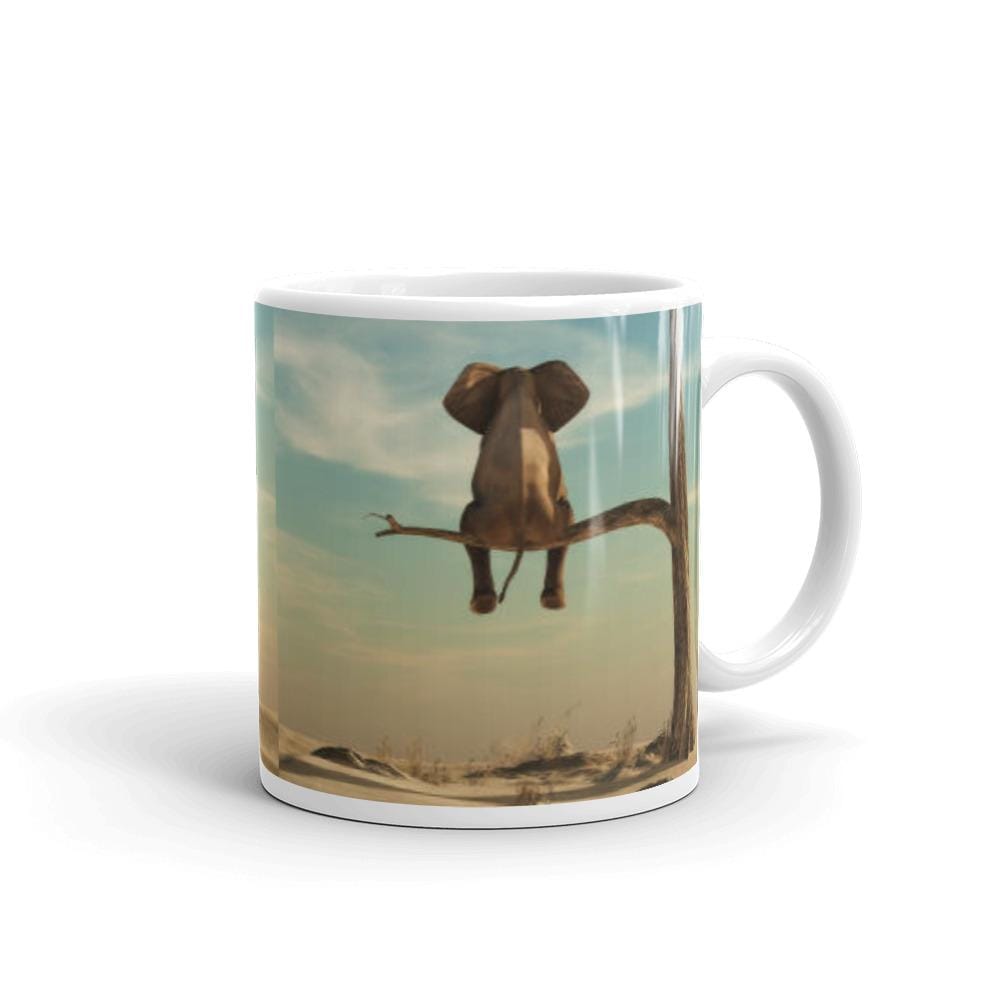 Sitting Elephant Coffee Mug (11 oz Coffee Cup) Coffee Mug