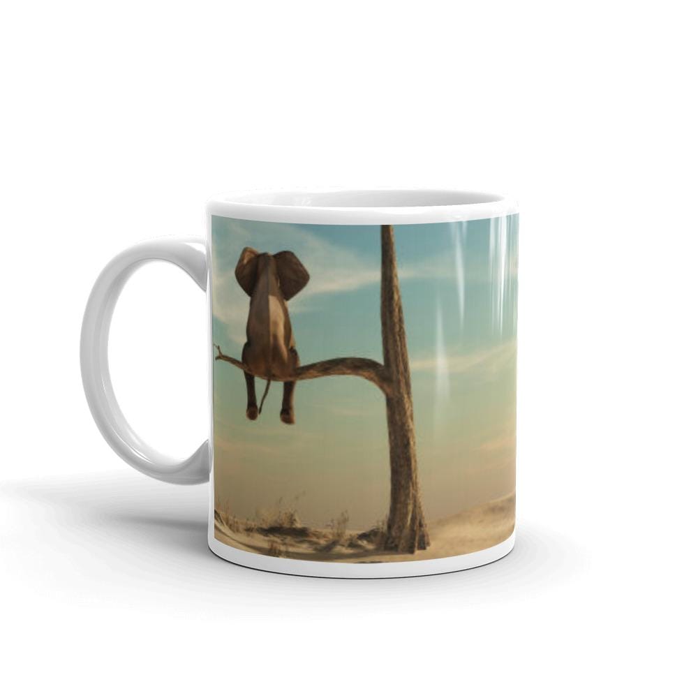 Sitting Elephant Coffee Mug (11 oz Coffee Cup) Coffee Mug