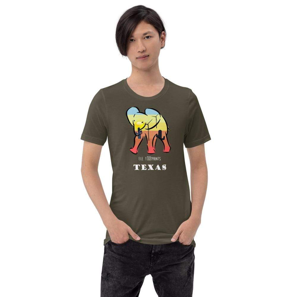 Texas Elephant Short-Sleeve Unisex T-Shirt Unisex Short Sleeve Shirt Army / S