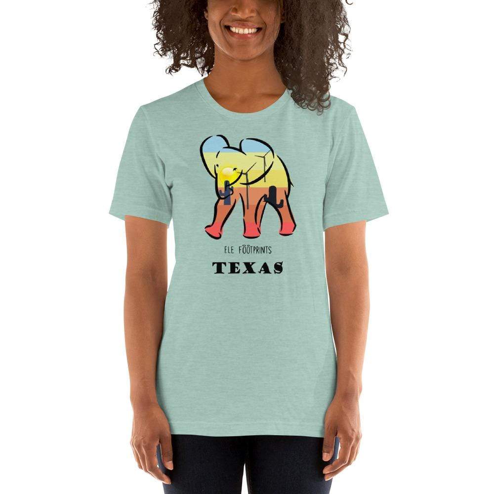 Texas Elephant Short-Sleeve Unisex T-Shirt Unisex Short Sleeve Shirt Heather Prism Dusty Blue / XS