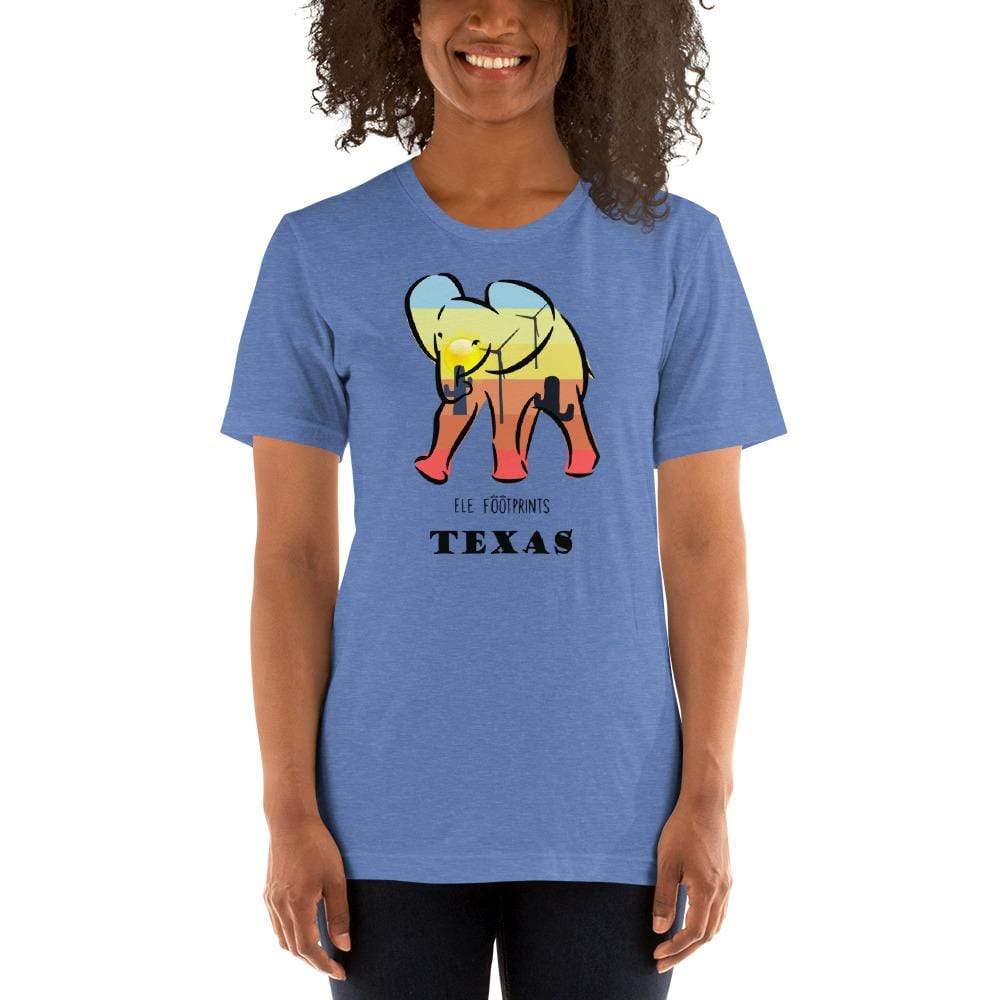 Texas Elephant Short-Sleeve Unisex T-Shirt Unisex Short Sleeve Shirt Heather True Royal / S