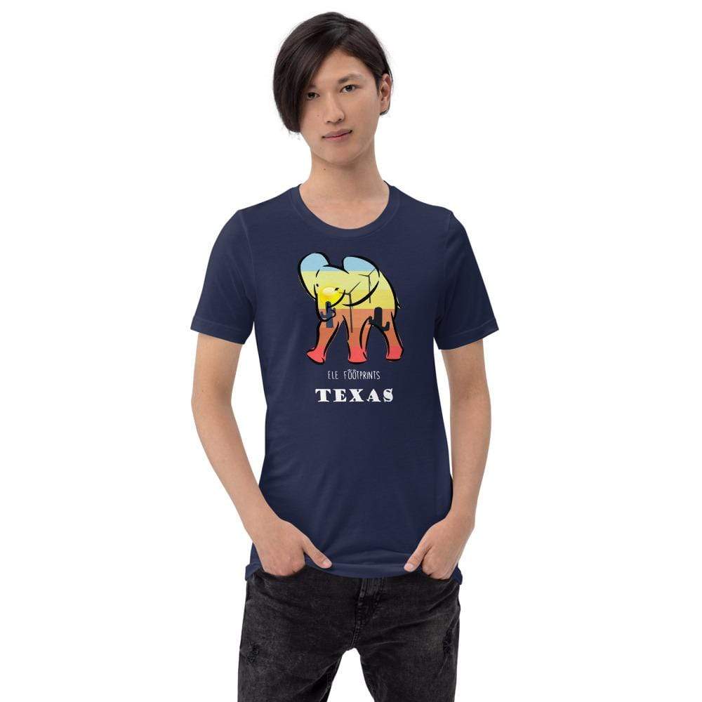 Texas Elephant Short-Sleeve Unisex T-Shirt Unisex Short Sleeve Shirt Navy / XS